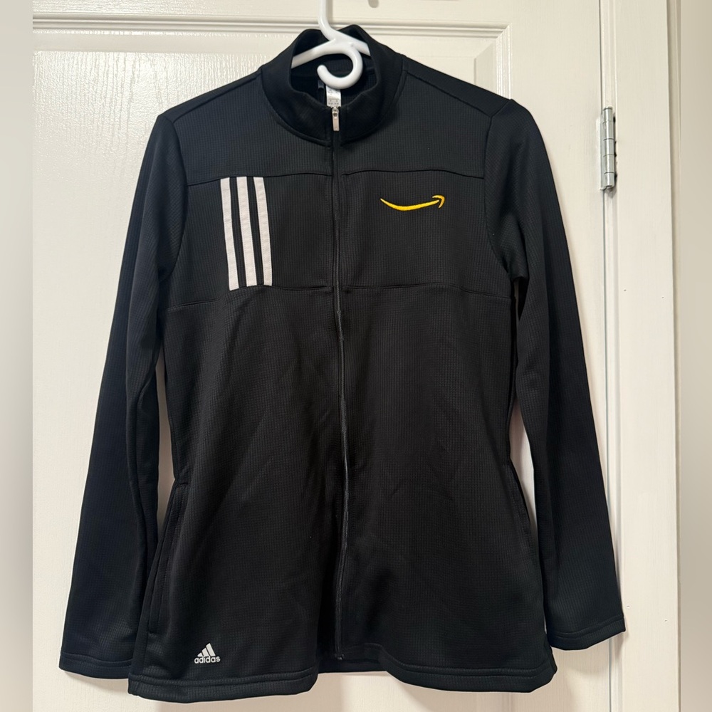 Adidas Black Jacket with Yellow and White Details